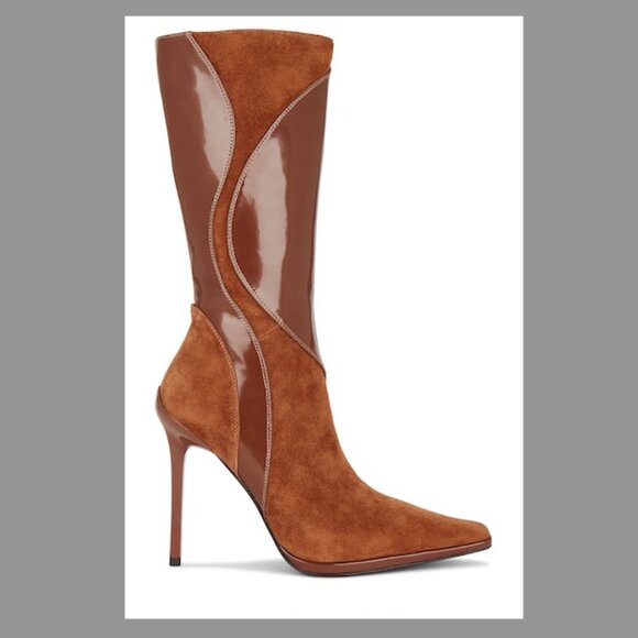 Jeffrey Campbell Shoes - Scylla Boot in Brown Suede Combo